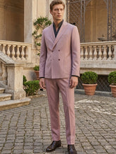 2-Piece Men's Double-Breasted Purple Suit