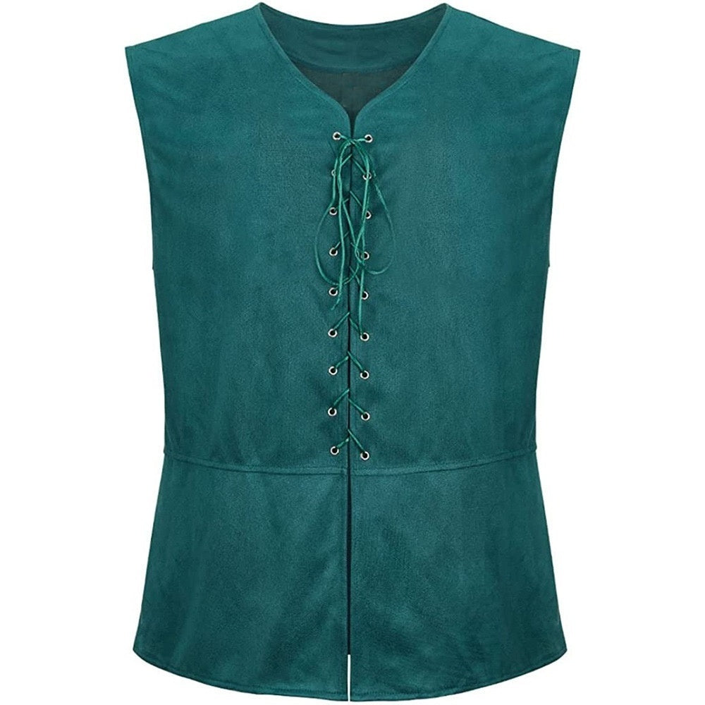 17th Century Vampire Pirate Knight Ritter Viking Celtic Knight Retro Vintage Punk & Gothic Medieval Renaissance Suede Vest