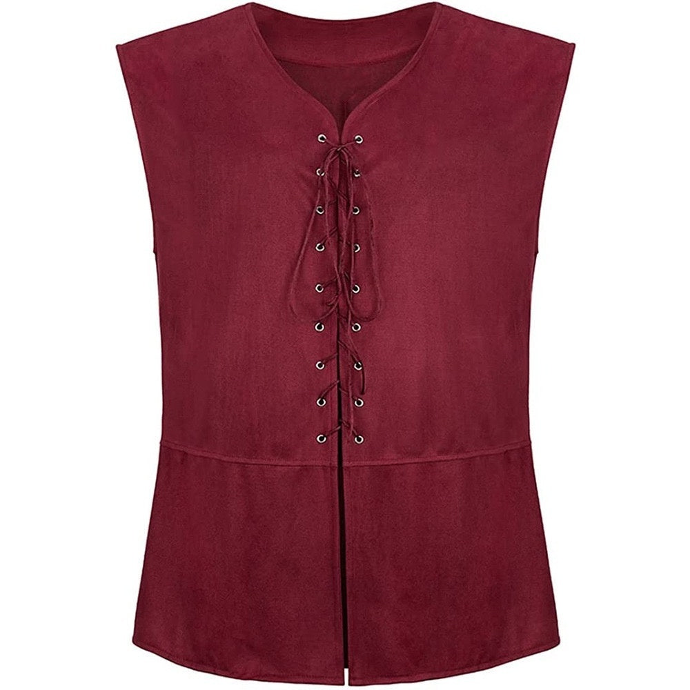 17th Century Vampire Pirate Knight Ritter Viking Celtic Knight Retro Vintage Punk & Gothic Medieval Renaissance Suede Vest