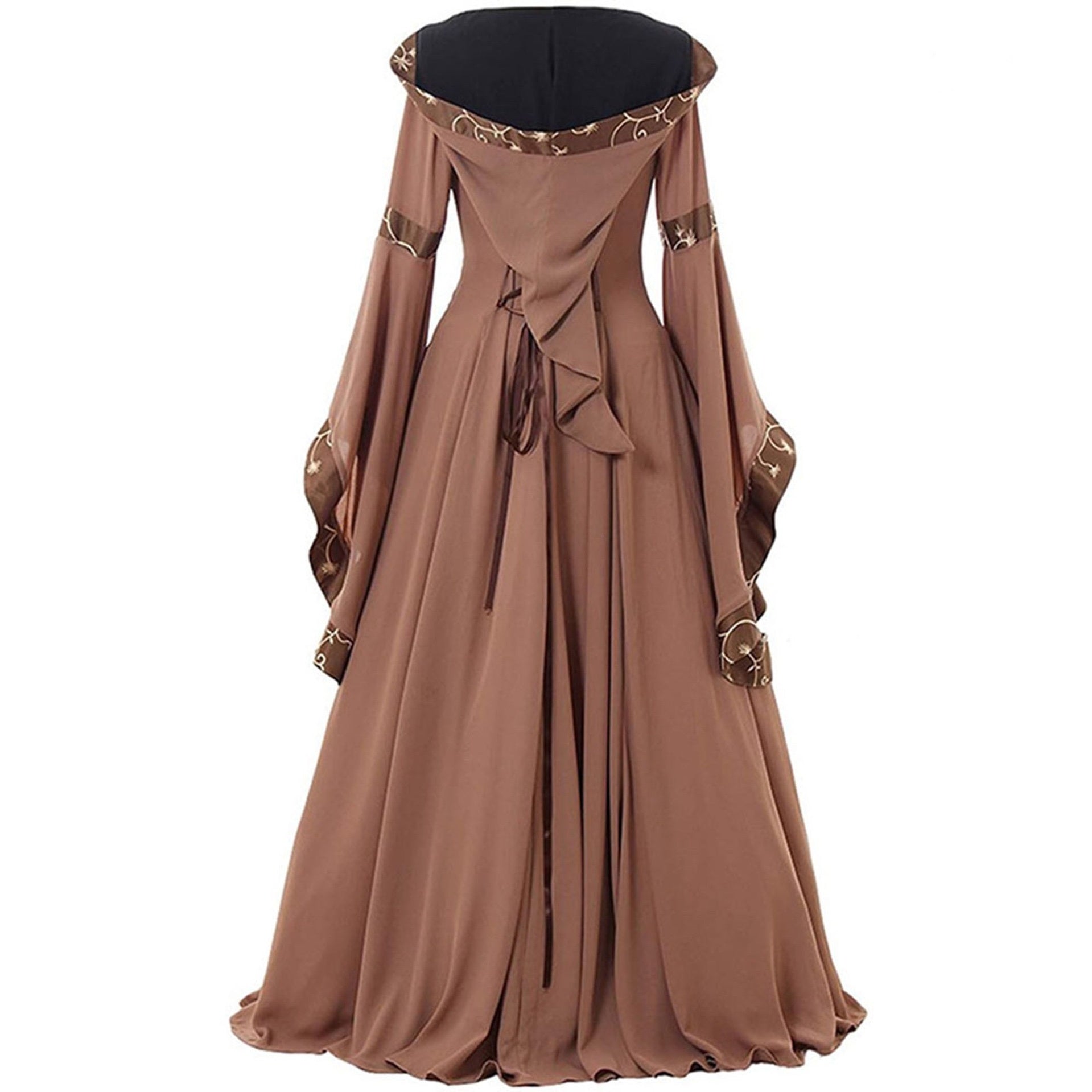 18th Century A-Line/Princess Square Neck Long Length Floor-Length Medieval Renaissance Celtic Fantasy Masquerade Party & Evening Dress