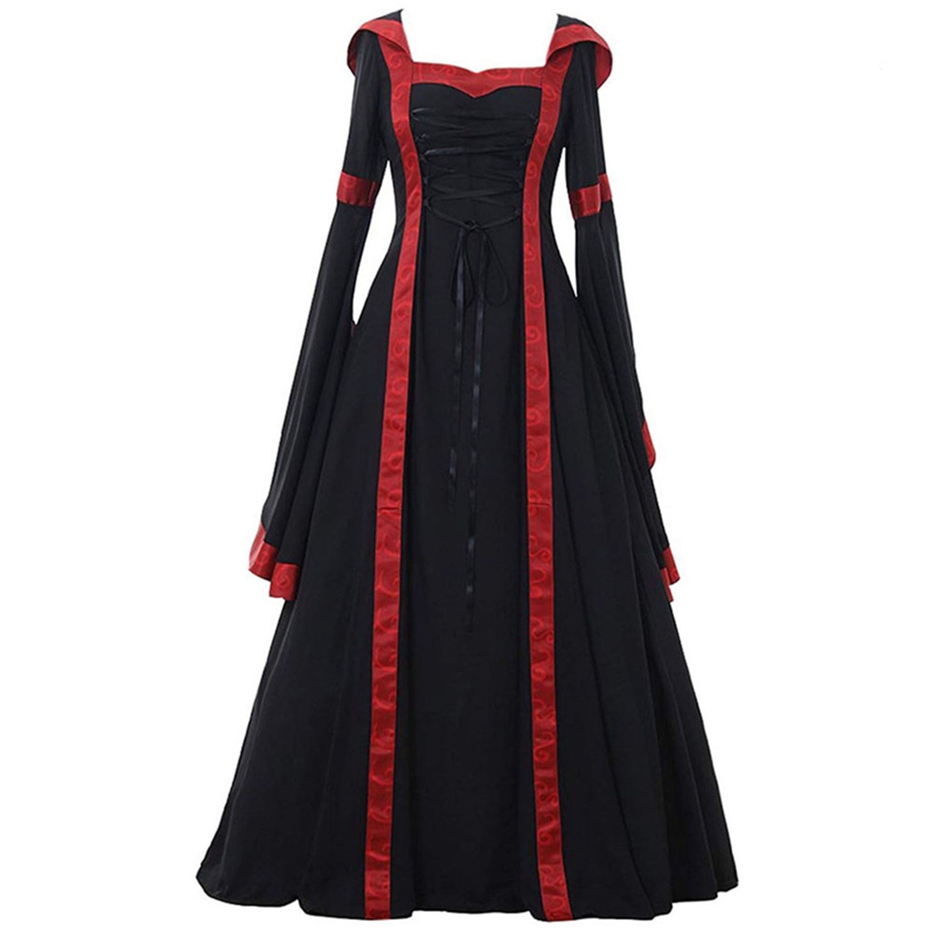 18th Century A-Line/Princess Square Neck Long Length Floor-Length Medieval Renaissance Celtic Fantasy Masquerade Party & Evening Dress